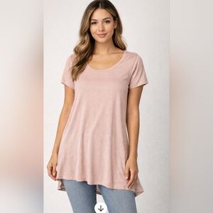 Zenana New In Poly Bag Cream Short Sleeve Women's Top Medium PTP 23